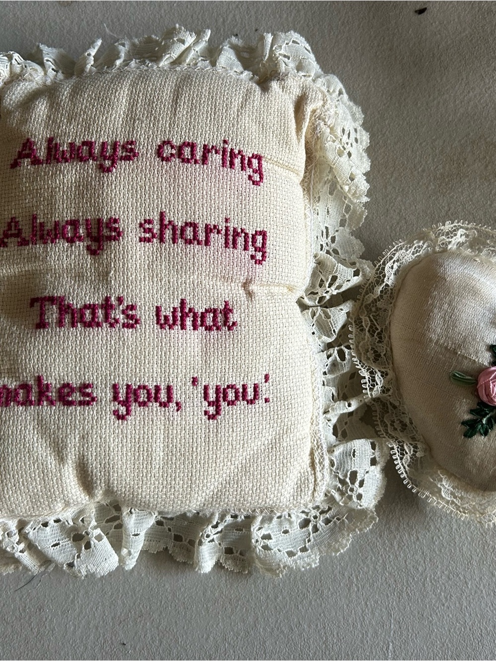 Vintage Cottagecore Lace Mini Pillow Bundle Coquette Grandmacore Decor Set